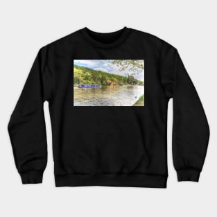 Approaching Marsh Lock at Henley Crewneck Sweatshirt